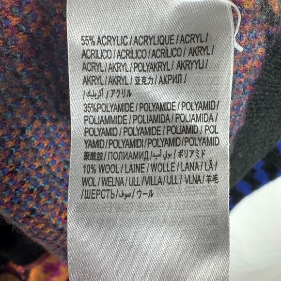 Farm Rio Pineapple Scarf Oversized Button Up Cardigan Sweater Sz XL - Picture 5 of 13